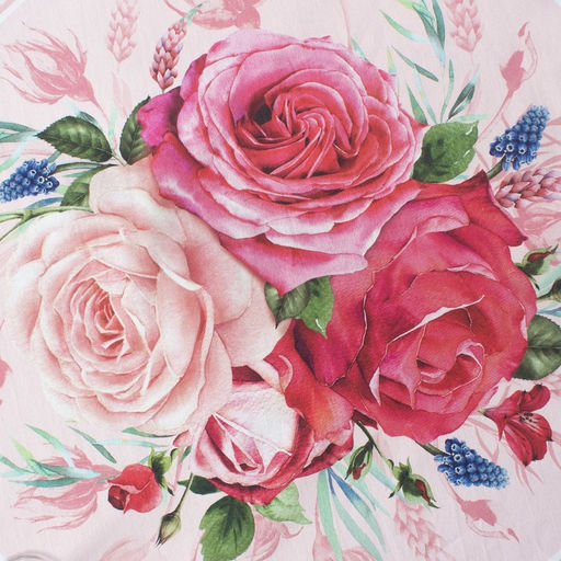 Скатерть круглая Этель Розы d=220 см, 100 % хлопок  фото 4