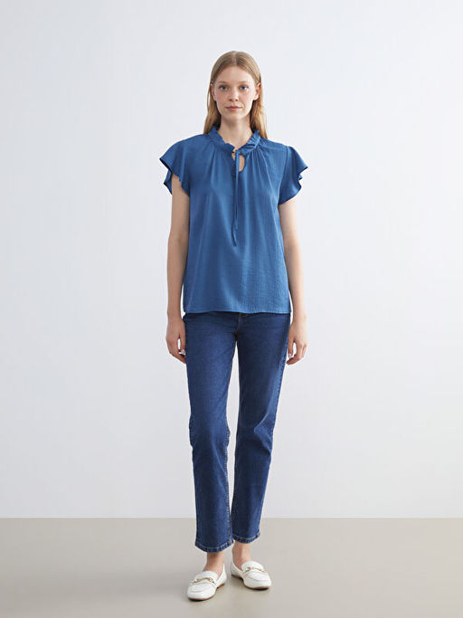 Ba?lamal? Yaka Dokulu Bluz