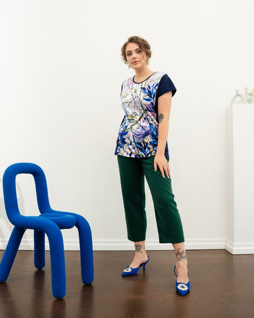 Туника с шёлковой вставкой - Sahar art lab фото 4