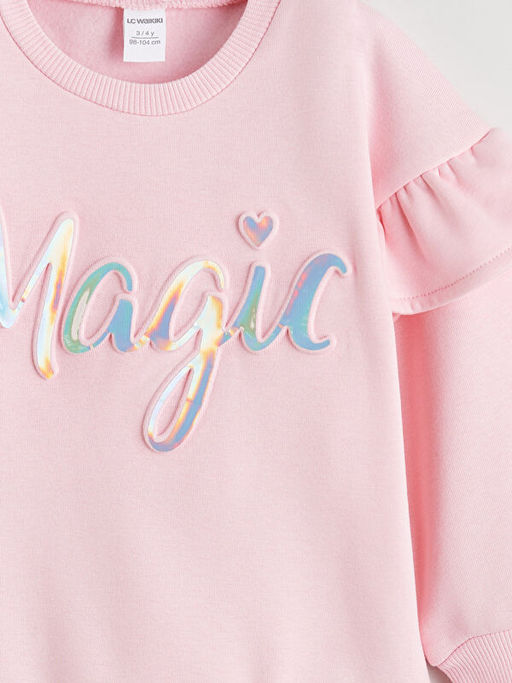 Bask?l? F?rf?rl? K?z ?ocuk Sweatshirt