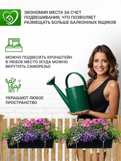 Кронштейн для балконных ящиков (пристенный)