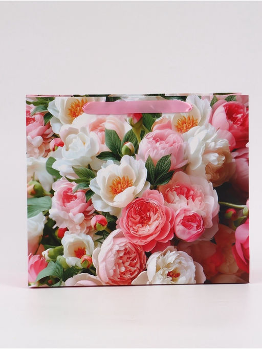 Цена за 2 шт. Пакет подарочный «Цветы», 30×25.5×9 см