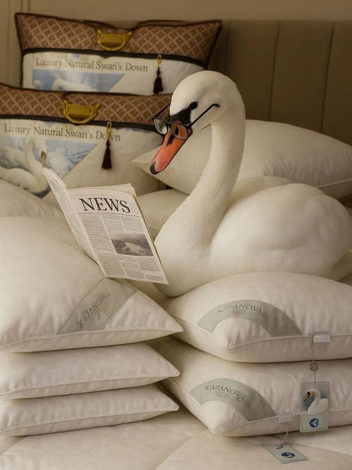 Подушка Натуральный Лебяжий Пух 70x70