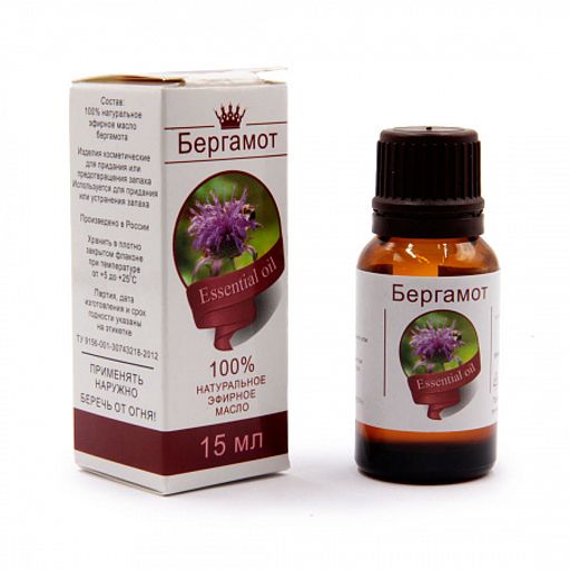 Эфирное масло БЕРГАМОТ Планета Ароматов 15мл для творчества и вдохновения