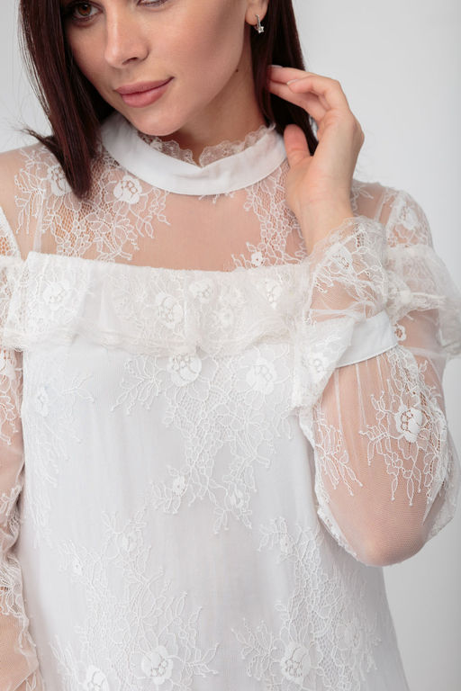 Платье ANELLI 684 белый  фото 3