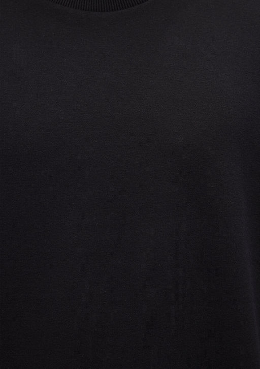 Bisiklet Yaka Siyah Basic Sweatshirt - Mavi фото 7