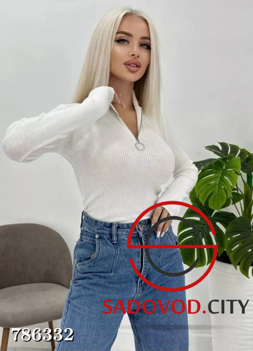 Водолазка на молнии женская