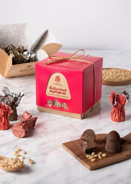 Кедровый трюфель Ассорти из тёмного шоколада, 120 г классический, малина, клюква - Сибирский кедр фото 5