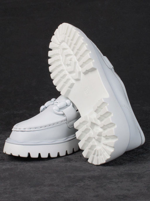 03-HY6-2D WHITE Лоферы женские (натуральная кожа) - Фабричный китай фото 15