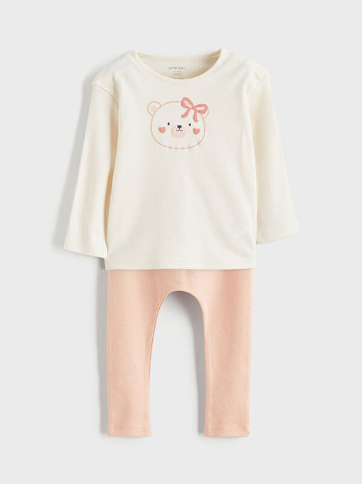 K?z Bebek Sweatshirt ve E?ofman Alt? 2li