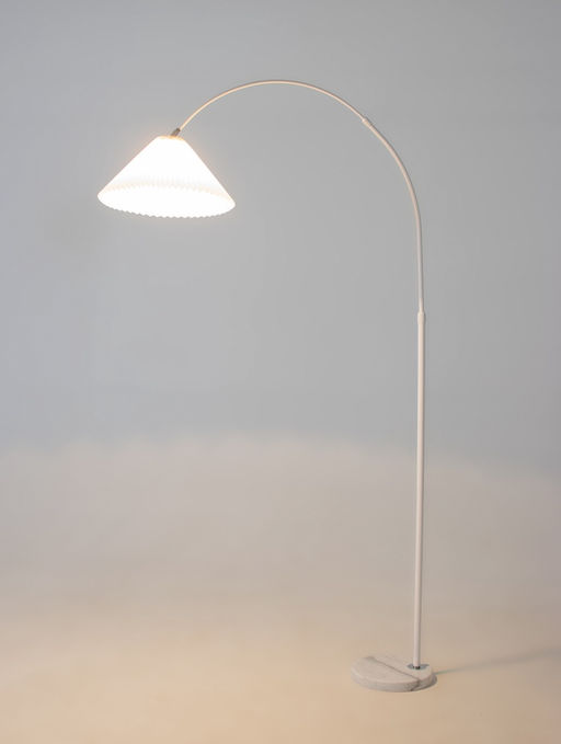 Торшер напольный "Волна" Е27 40Вт белый подставка камень 30х90х180 см