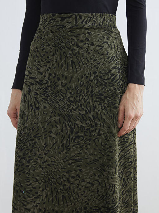 Beli Lastikli Desenli Etek