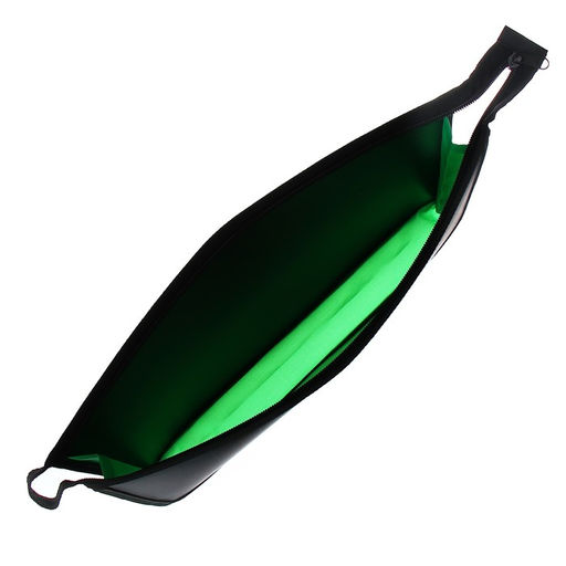 Папка для тетрадей А4, 40 х 245 х 340 мм, молния сверху, пластиковая, Calligrata, чёрная/салатовая фото 4