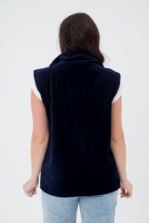 Жилет женский из велюра синий макс - Амадэль фото 29