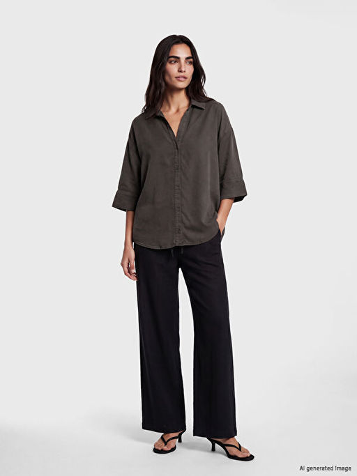 Oversize Kad?n Jean G?mlek