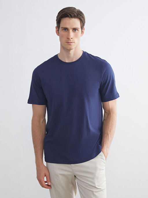 Bisiklet Yaka Penye Erkek Ti??rt