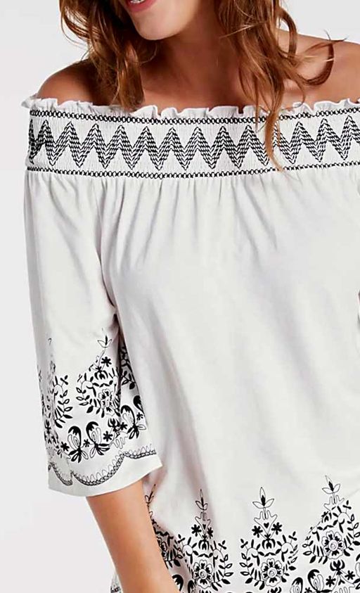 Блузка, экрю - Linea tesini фото 5