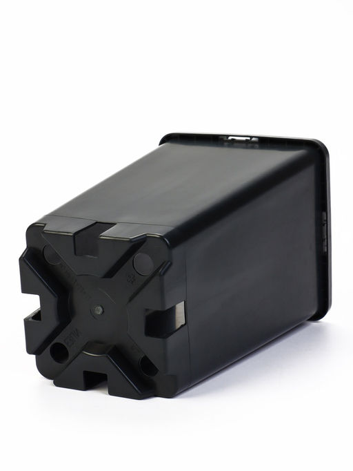 Цена за 4 шт. Горшок для рассады, 2 л, 12×12×17 см, пластик, чёрный