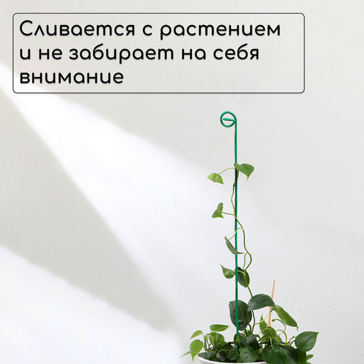 Цена за 10 шт. Колышек для подвязки растений, h=60 см, d=3 мм см, проволочный, зелёный, Greengo  фото 3