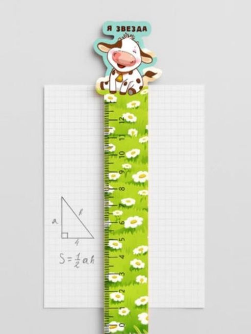 Линейка ECO из дерева iLikeGift Я звезда