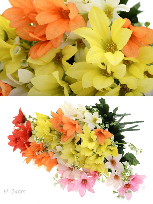 Цветок искусственный 34 см 5 веток / 254-9 /уп 2/300/600/