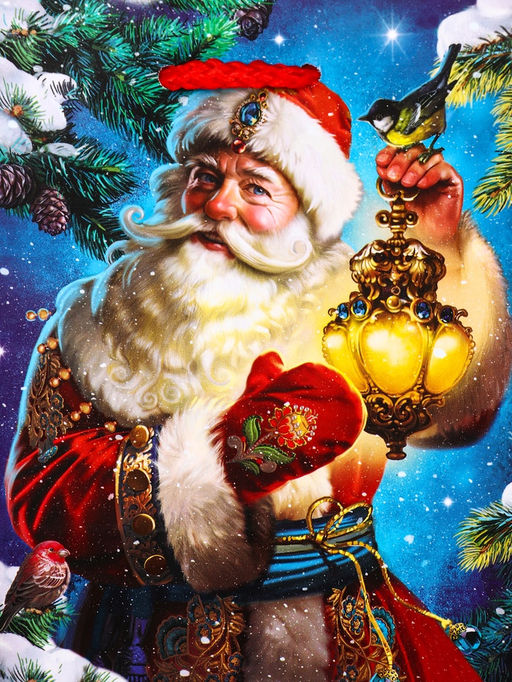 Цена за 2 шт. Пакет подарочный новогодний ламинированный, «Синички», 11.5×6.5×14.5 см