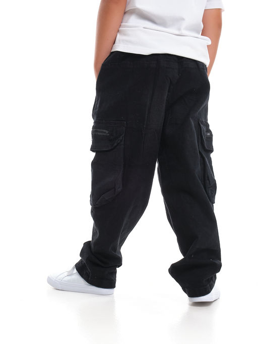 Брюки карго для мальчика 33-91234 черный - Mini maxi фото 2