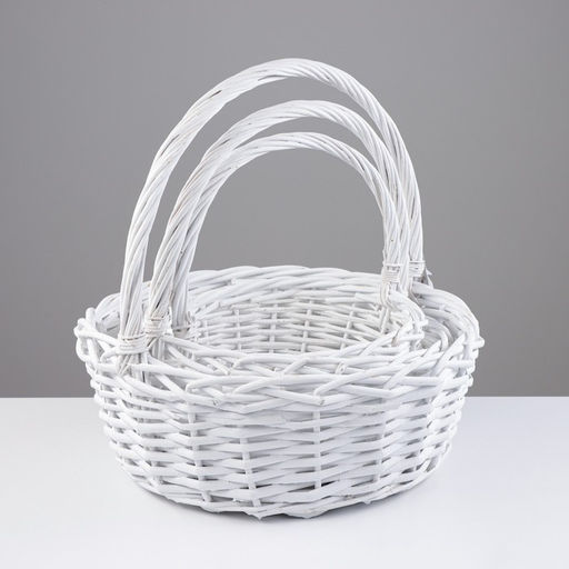 Набор корзин «Плетёнка», 3 шт, 39×15/37 см, 31×13/31,5 см, 25×11/27 см, ива