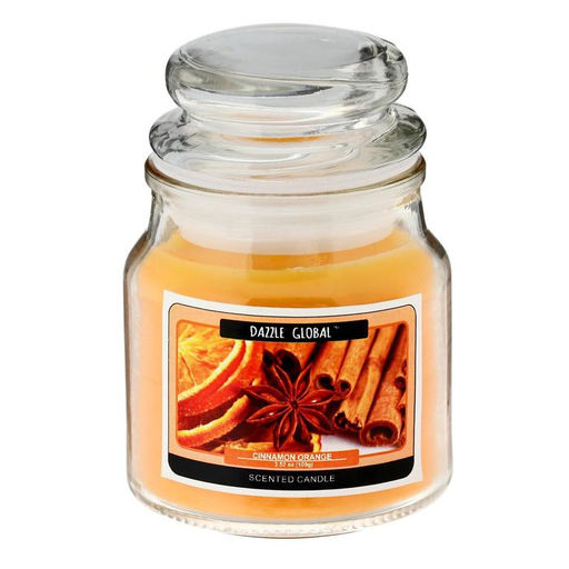 Свеча в банке «Корица, апельсин», 100 г, 6×9×9 см