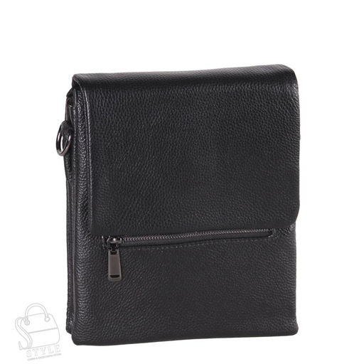 Сумка мужская кожаная 004-6QH black Heanbag в Новосибирске