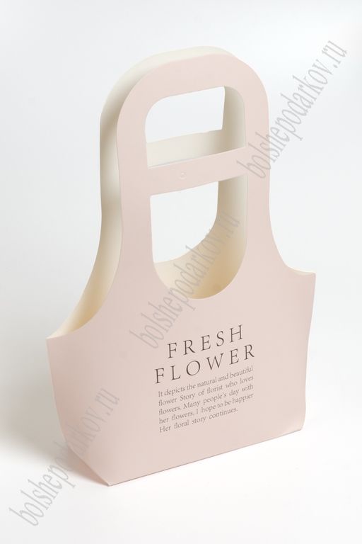 Сумка для цветов "Fresh Flower" 24,5*32*8 см (10 шт) SF-7128, розовый