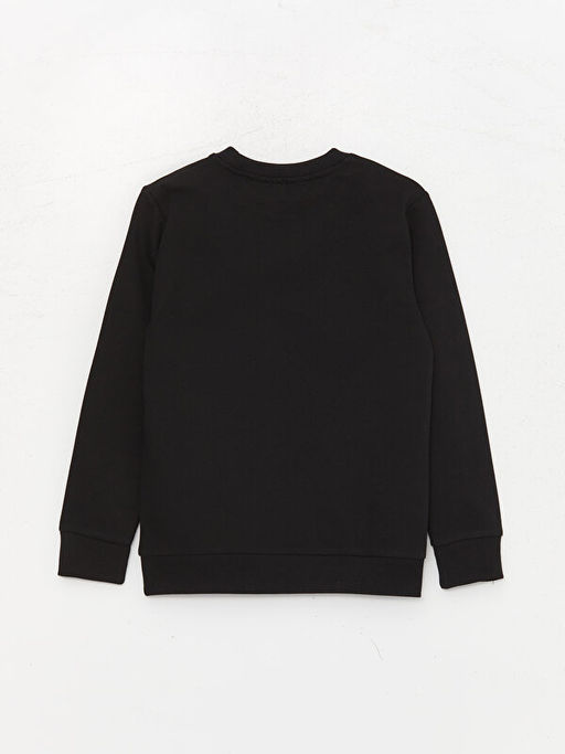 Bisiklet Yaka Be?ikta? Bask?l? Uzun Kollu Erkek ?ocuk Sweatshirt - Waikiki фото 2