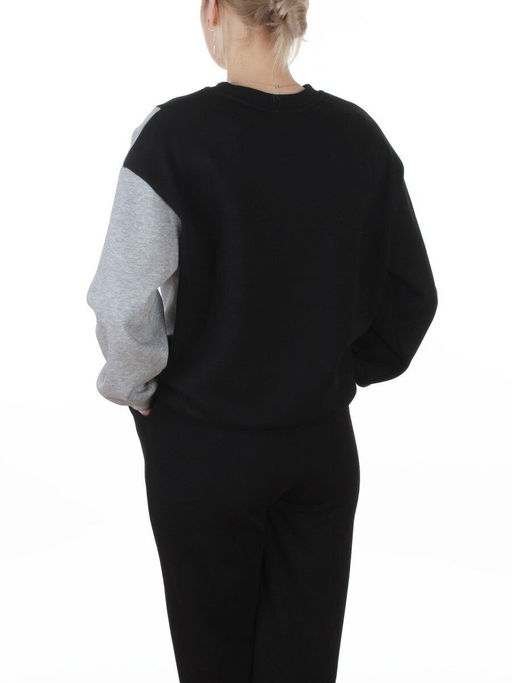 3412/3413 BLACK Костюм спортивный утепленный женский (95% хлопок, 5% эластан)