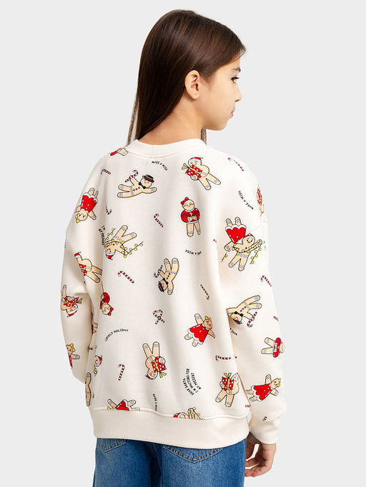 Джемпер для девочек молочный с печеньем - Mark formelle фото 4