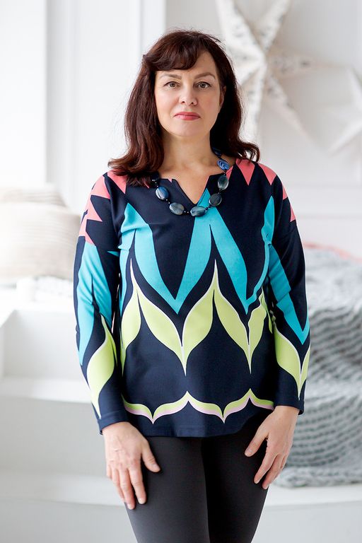 Джемпер женский из милано Юстина синий - Амадэль фото 2