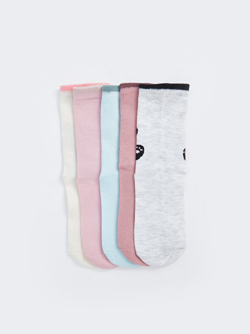 Desenli K?z ?ocuk Soket ?orap 5li - Waikiki фото 3