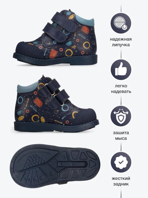 BO-208(72) Ботинки цвет синий робот - Bottilini фото 2