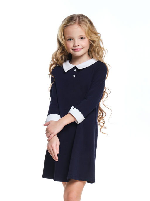 Платье для девочки в школу с воротником UD 4761(5104) синий - Mini maxi фото 2