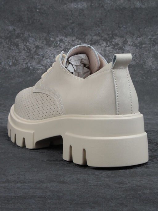 03-HY11-1D LT. BEIGE Полуботинки женские (натуральная кожа)