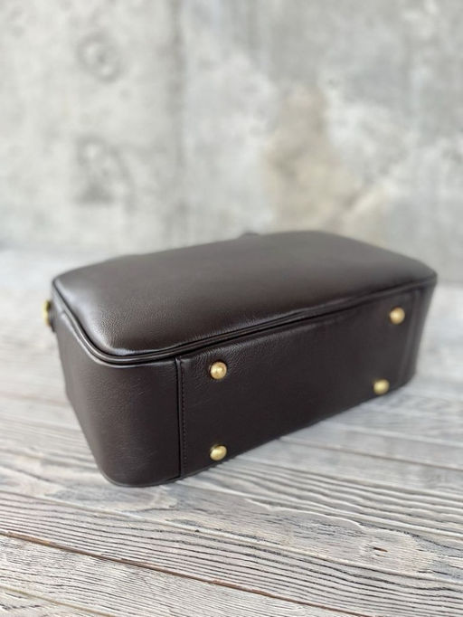 Женская кожаная сумка бочонок 1003 Кофе