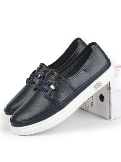 03-A5657-1 DK. BLUE Полуботинки женские (натуральная кожа)