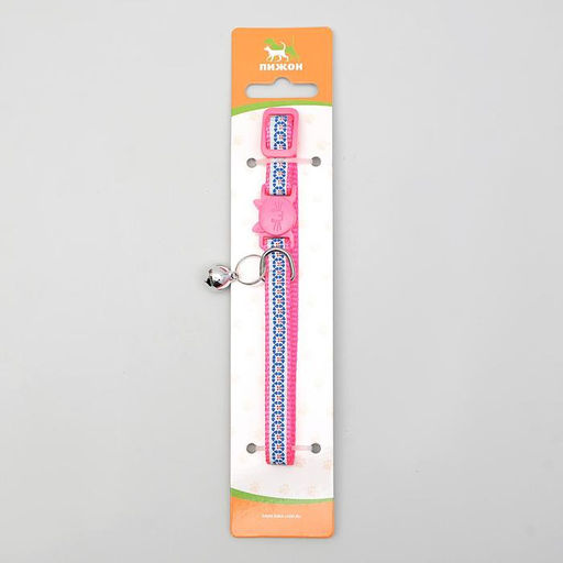 Ошейник с декоративной светоотражающей полосой, имитация нейлона, 30 х 1 см, оранжевый - Пижон фото 4