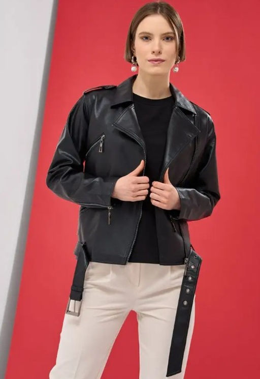 Куртка-косуха из эко-кожи - Tantino фото 7