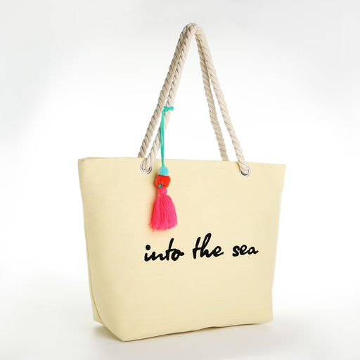 Сумка пляжная Into the sea, 50*34,5*14 см, бежевый цвет - Nazamok фото 8