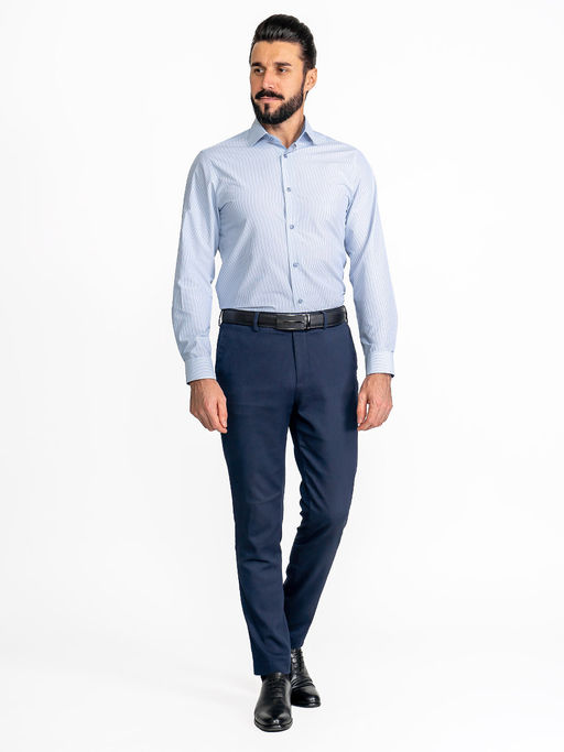 Сорочка мужская длинный рукав GREG 221/139/MAK/ZN/1