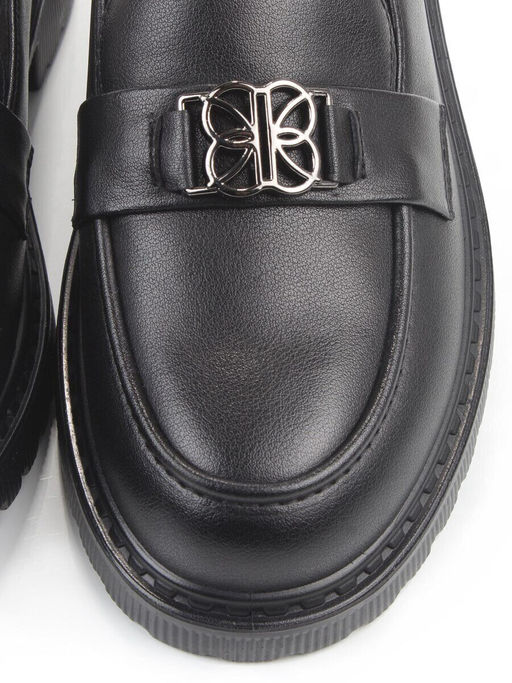 03-PDHL242-1 BLACK Лоферы женские (натуральная кожа)