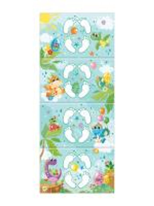 VAL DN-A614-F Коврик дет гимнастич Топоножка, 60*144 см, 4 блока, цвет голуб., ДИНОЗАВРИКИ, шт