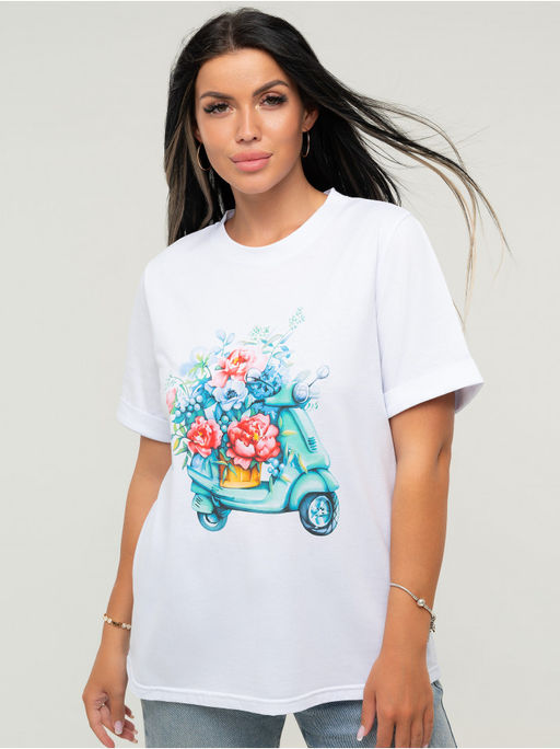 Футболка Скутер белый