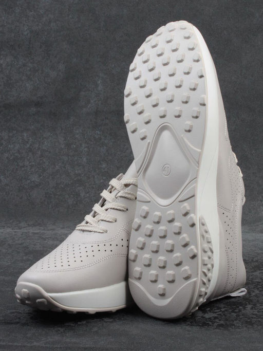 03-23F-2 BEIGE Кроссовки женские (натуральная кожа)