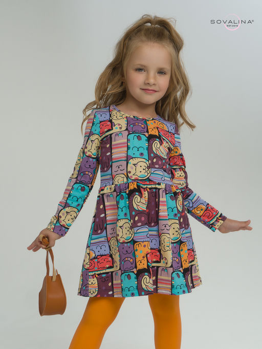 Платье Эля коты в горошек - Sovalina фото 3